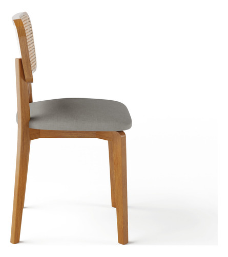 Cadeiras Sala De Jantar Estofada Couro Palhinha Kit 2 Pçs Estrutura Da Cadeira Amêndoa Assento Linho Safari Desenho Do Tecido Linho Impermeável