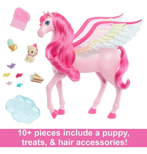 Barbie A Touch Of Magic Pegaso Rosa Con Cachorro