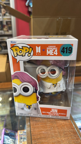 Jin Minion Funko Pop 419 Despicable Me 4 & Bts Minions