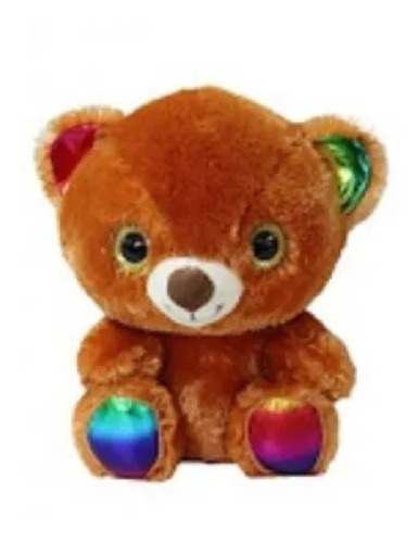 Oso Peluche Patitas Y Orejas Arcoiris 22cm