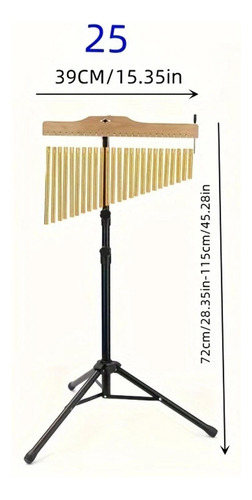 Percusión De Chimes, Instrumento De Rack Negro De 25 Notas
