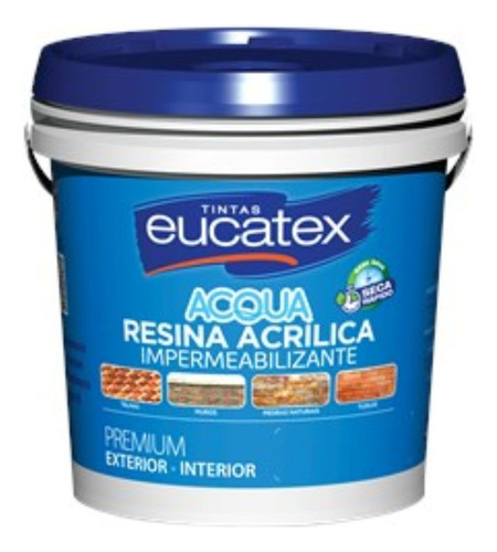 Resina Acrílica Brilhante Acqua 3,6 Incolor Eucatex