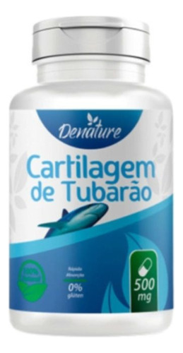 Suplemento natural de cartílago de tiburón desnaturalizado, 500 mg, 100 unidades