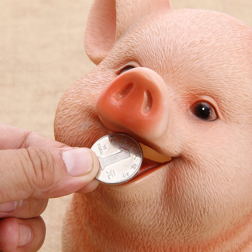 Piggy Bank Para Ahorrar Monedas, Bonita Apariencia De Cerdo