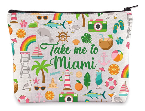 Wzmpa Miami Florida Bolsa De Cosméticos De Viaje Miami Regal