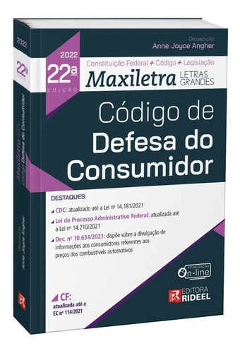 Livro Código De Defesa Do Consumidor Maxiletra - Atualizado