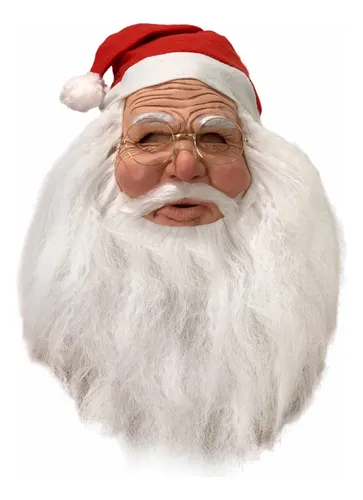 comprar Máscara Papai Noel Profissional Barba Gorro E Óculos - Látex