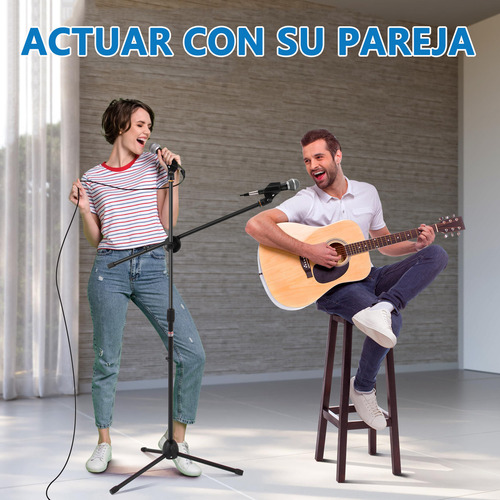 Pie De Micrófono Trípode Ajustable Doble Boom Cantar Actuar