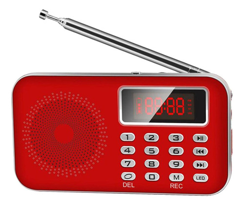 Mini Portátil Radio Reproductor Mp3 Con Auxiliar Ranura