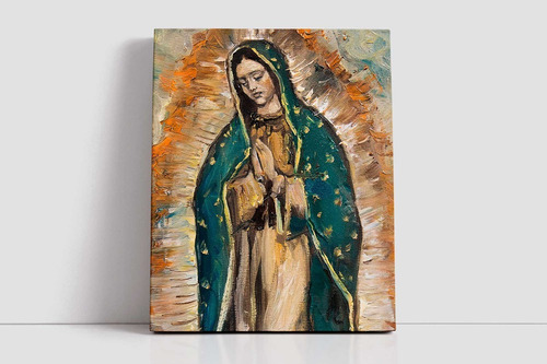 Cuadro Virgen De Guadalupe En Lienzo 40 X 50cm- Lienzografía