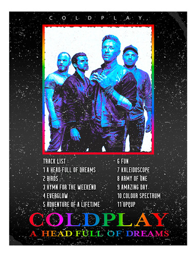 Poster Papel Fotografico Coldplay Head Full Of Dreams 80x40