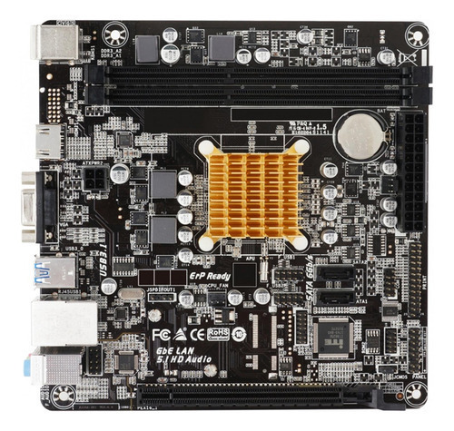 Placa-mãe Biostar A68n 2100k Amd E1-6010 Ddr3 Mini Itx
