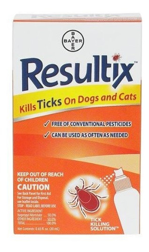 Resultix Tick Spray De Perros Y Gatos 0,65 Oz