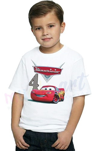 Playera Personalizada Fiesta Cars Mc Queen