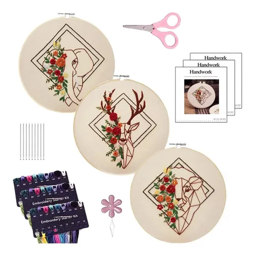 Kit Couture Enfant Baker Ross – 3 Sapins De Noël En Feutre – Débutant – Loisir Créatif – Hauteur 14 Cm