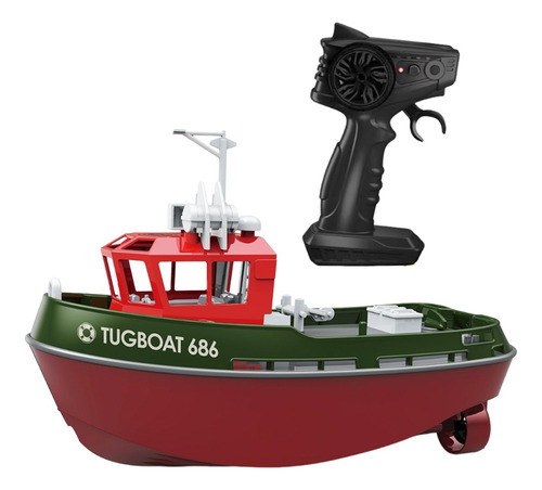 1/72 Rc Tugboat Play Water Juguete 2.4 Ghz Alta Verde