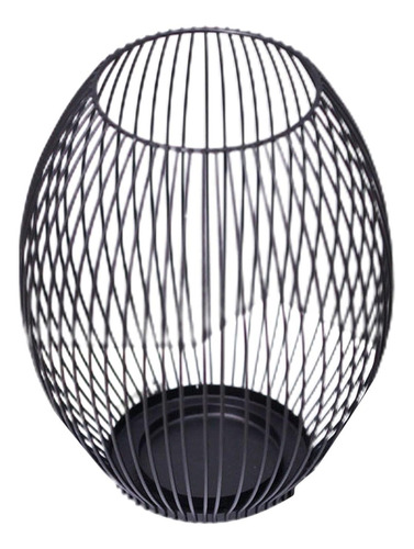 Wire Mesh Candle Holder, Black Metal Oval Candle Holders,