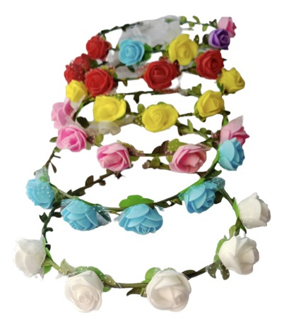 Diadema Tocado Con Flores Aureola 