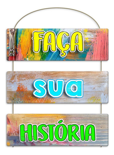 Faça Sua Historia Placa Motivacional Parede Para Decoração