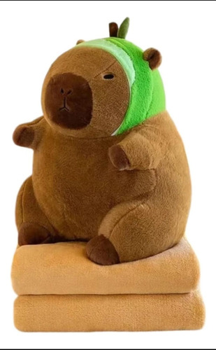 Peluche Capibara 40cm - Capibara Con Manta Marrón Palta