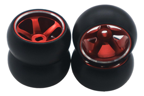 4pcs Rc Car Car Car Wheel Neumáticos Para Rojo 25x11 Mm