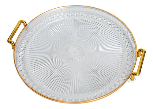 Round Serving Tray Multi Purpose Fruit Dessert Tray Clear A