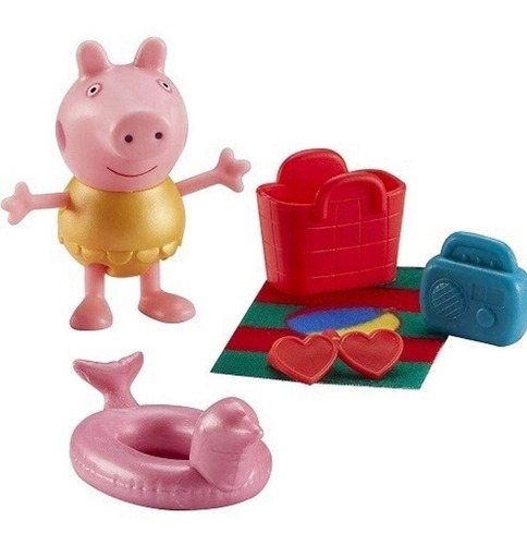 Peppa Pig Vai A Praia Com Acessórios Divertidíssimo