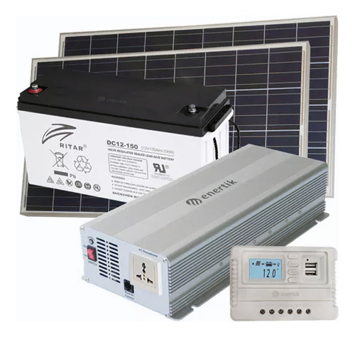 Kit Paneles Solares + Inversor + Bateria Motorhome  Cuotas