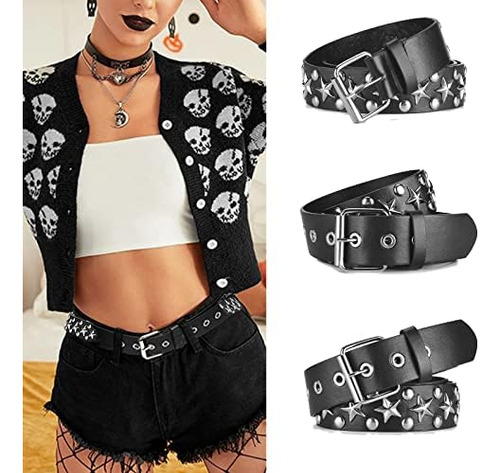 Cinturón Con Tachuelas Habuaety Para Mujer Y2k, Cinturones C