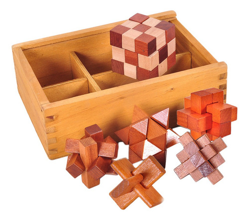 Jj Kongming Cerradura De Cubo Rompecabeza De Madera Con Toy