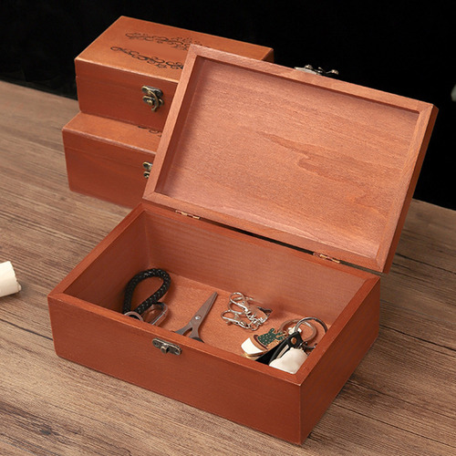 Almacenamiento Vintage De Madera Retro, Elegante Aspecto De