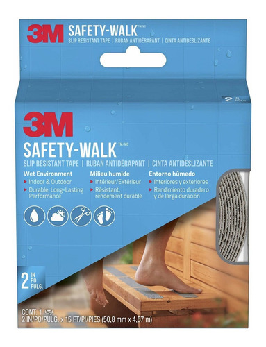 3m Safety-walk Gray - Banda De Rodadura Para Interiores Y Ex