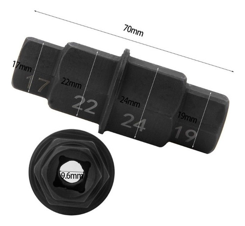 Herramienta De Eje Hexagonal Cycles, 17 Mm, 19 Mm, 22 Mm, 24