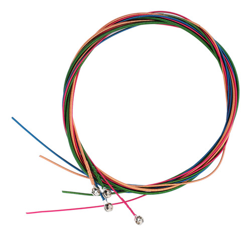 Juego De 4 Cuerdas De Colores Para Bajo Eléctrico, Acero Ino