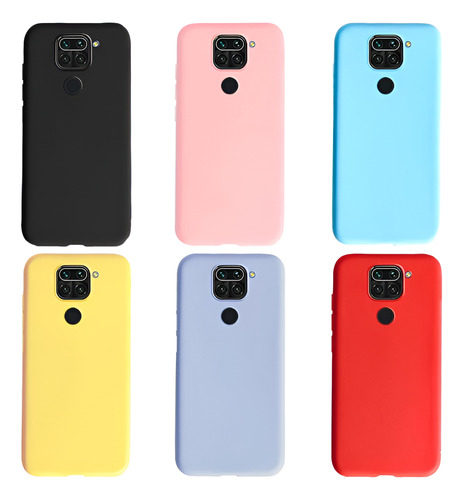 Funda Silicone Case Para Xiaomi Redmi Note 9 Rojo Lisa