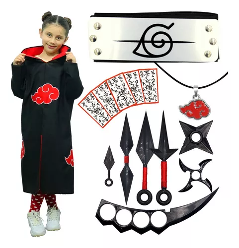 Colar Akatsuki Nuvem Vermelha Anime Naruto Cosplay Geek