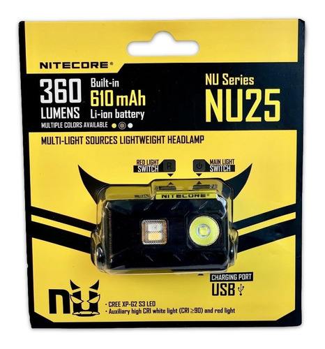 Imagen 8 de 11 de Linterna De Cabeza Recargable Nitecore Nu25 - Trekking