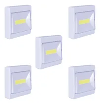 Comprar Pack X 5 Luz Tecla Doble Led Pilas Placard Pasillos Alacenas