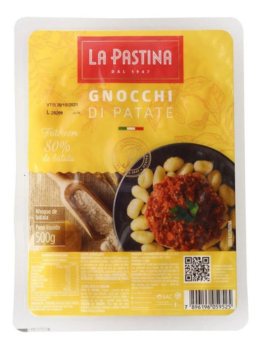 Imagem 2 de 2 de 5x Gnocchi Italiano La Pastina 500g