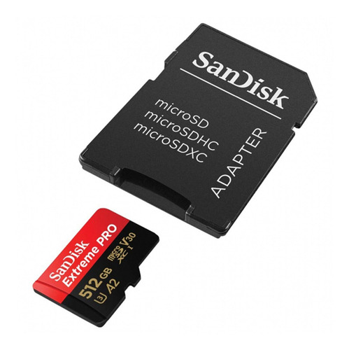 Tarjeta de memoria Sandisk Microsd de 512 GB y 200 MBs+ADP Micro SD