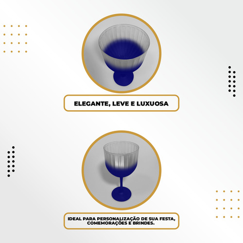 12 Taças Degradê Gin Promoção Frente/verso Personalizadas