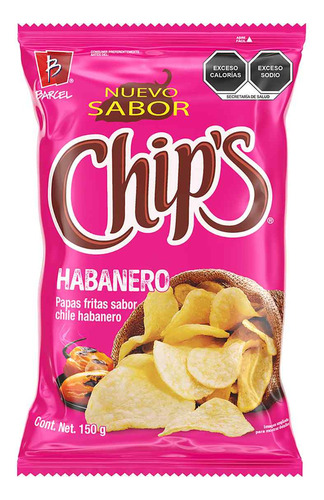 Papas Barcel Chip's Habanero 150g