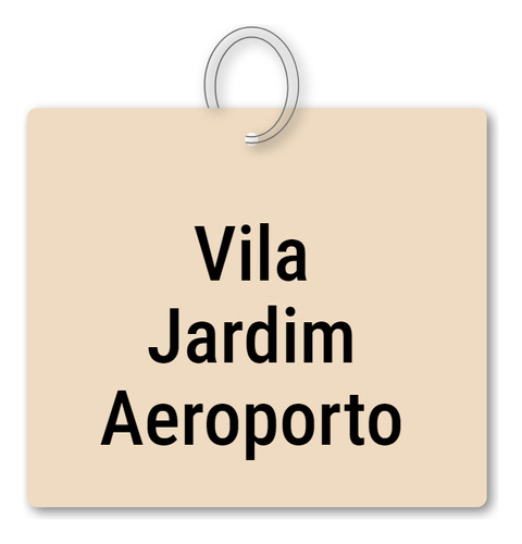 Chaveiro Vila Jardim Aeroporto Mdf Brinde C/ Argola