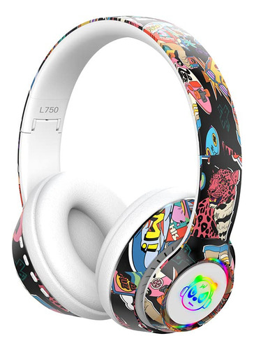 Comigeewa Auricular Bluetooth Cool Graffiti Led Emisor Luz