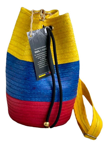 Mochila Exclusiva Diseño Tricolor Colombia A Mano