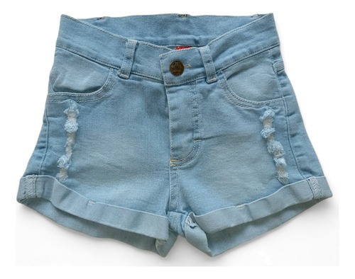 Short De Jean Nenas Con Dobladillo Oferta Liquidación 