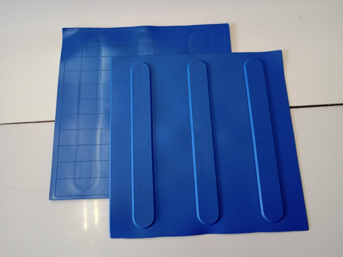 140pçs Piso Tátil Direcional Azul Pvc25x25cm Ótimaqualidade