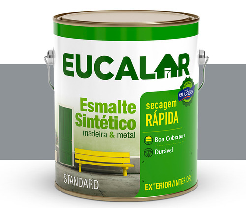 Tinta Esmalte Sintético Eucalar Aluminio 3,6l Eucatex