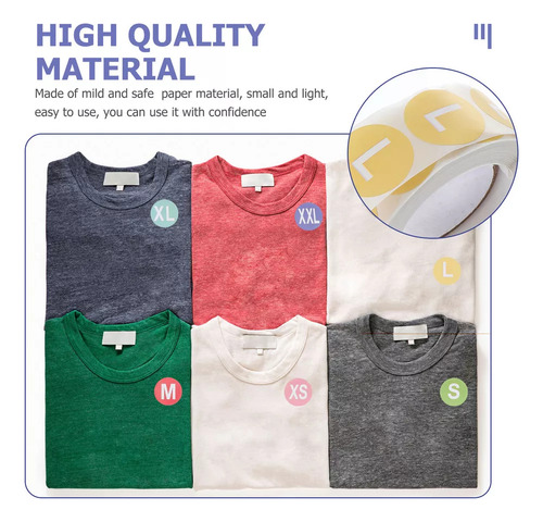 Etiquetas Adhesivas Para Tallas De Ropa, 7 Rollos