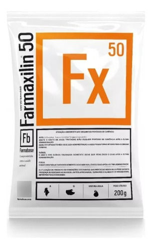 Farmaxilin 200 G Amoxilina Farmabase-10 Unidades
